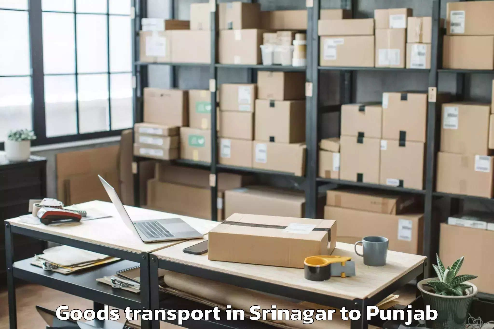 Top Srinagar to Amritsar Goods Transport Available